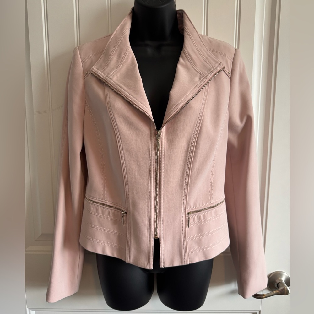Like New- WHBM Blush Pink Moto Jacket